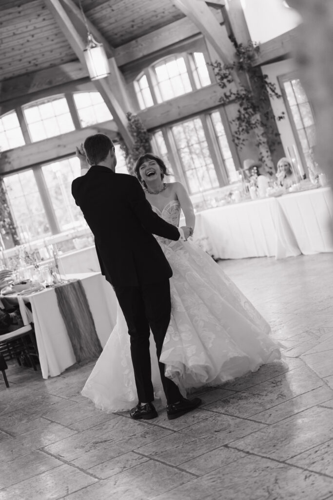 Bride and groom dancing at their reception in austin texas