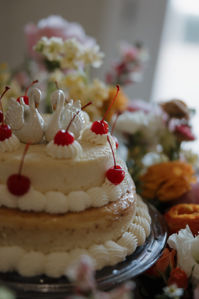 Faith-filled wedding reception with cozy coffee bar setup and handmade décor.
